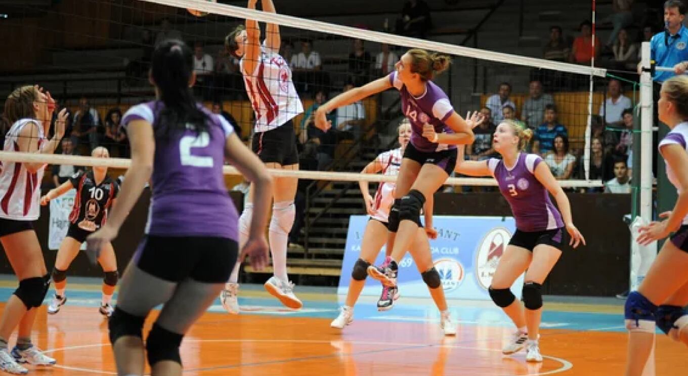 intense volleyball tournament